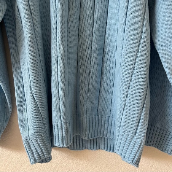 Deadtock Vintage Southpole 90's Y2K Hiphop Quarter Zip Ribbed Sweater  SZ Large - Picture 4 of 14